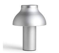 HAY Lámpara de mesa de PC, aluminio, plata, 25 cm