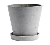 HAY Maceta HAY Flowerpot with saucer L Ø17.5 cm gris