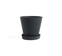 HAY Maceta HAY Flowerpot with saucer L Ø17.5 cm negro