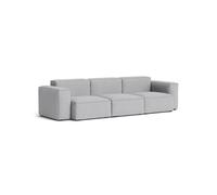 HAY Mags Soft Low sofá de 3 plazas Linara 443 tweed-gris oscuro costura