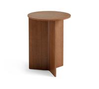 HAY Mesa auxiliar Slit high Ø35 cm Lacquered walnut