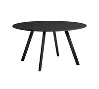HAY Mesa de comedor CPH25 2.0. Ø140 cm Black laminate-black lacquered oak