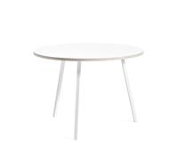 HAY Mesa de comedor Loop Stand redonda White laminate-white. Ø105 cm