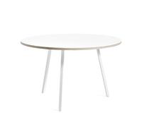 HAY Mesa de comedor Loop Stand redonda White laminate-white. Ø120 cm