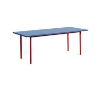 HAY Mesa de comedor Two-Colour 90x200 cm Maroon red-blue