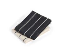 HAY Paño de cocina Outdoor Market Black-beige. 2-pack