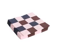 HAY Servilleta Pattern Dinner Check 40x40 cm. set de 20 Light pink-bordeaux-black M