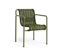 Silla de Comedor Palissade de Cuerda con Reposabrazos, Color Oliva