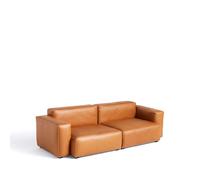 HAY Sofá 2.5 seater Mags COMB Sense cognac-costura gris claro