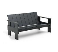HAY Sofá Crate Lounge de pino lacado Negro