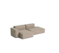 HAY Sofá Mags Soft Low Armrest de 2.5 plazas. combinación 3 Linara beige. orientación izquierda. funda extraíble