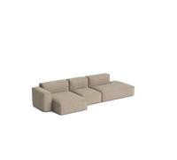 HAY Sofá Mags Soft Low Armrest de 2.5 plazas. combinación 3 Linara beige. orientación izquierda. funda extraíble