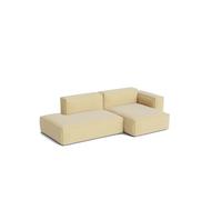 HAY Sofá Mags Soft Low Armrest de 2.5 plazas. combinación 3 Tartaglia Ocre white. orientación derecha. funda extraíble