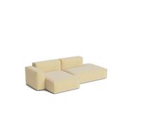 HAY Sofá Mags Soft Low Armrest de 2.5 plazas. combinación 3 Tartaglia Ocre white. orientación izquierda. funda extraíble
