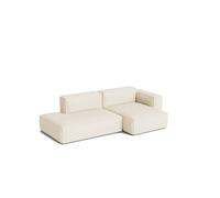 HAY Sofá Mags Soft Low Armrest de 2.5 plazas. combinación 3 Turf cream. orientación derecha. funda extraíble