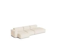 HAY Sofá Mags Soft Low Armrest de 2.5 plazas. combinación 3 Turf cream. orientación izquierda. funda extraíble