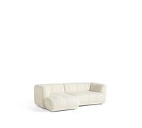 HAY Sofá modular Quilton. combinación 19. chaise longue izquierda Flamiber A5 crema