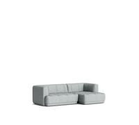HAY Sofá modular Quilton combinación 19 con chaise longue derecha Tejido Remix 123 gris