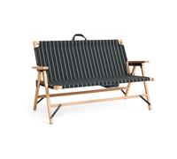 HAY Sofá plegable Outdoor Market Black-beige. 2 plazas
