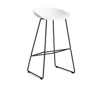 HAY Taburete alto About a Stool 38. 2.0 Blanc-estructura de acero negro
