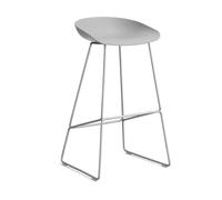 HAY Taburete alto About a Stool 38. 2.0 Gris hormigón-estructura de acero inoxidable