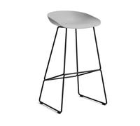 HAY Taburete alto About a Stool 38. 2.0 Gris hormigón-estructura de acero negro