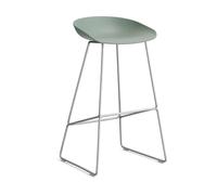 HAY Taburete alto About a Stool 38. 2.0 Verde otoñal-estructura de acero inoxidable