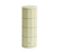 HAY Vela taco Column Candle large 25 cm Light green with dark green grid check