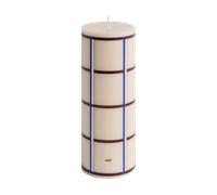 HAY Vela taco Column Candle medium 20 cm Off white-bordeaux-blue-silver
