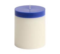 HAY Vela taco Silo Candle Ivory-royal blue. Ø9.5x11 cm