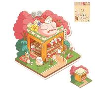 Haz tus propias calcomanías de casa, haz tus propias pegatinas de escena, Sticker de la casa de dibujos animados Efecto 3D, Herramienta de decoración de álbumes de recortes, calcomanías de estuches pa