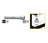 Hazet 1/2" trinquete crujido cambio extensión 123 mm giratorio