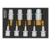 HAZET 163-270/9 Juego de llaves de destornillador de perfil hexagonal - CVD-Tin Coated