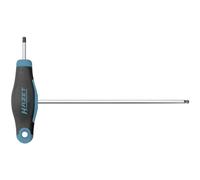 Hazet 829KK-2.5 Destornillador en ángulo (hoja corta y larga para inserción flexible, perfil Allen, tamaño 2,5 mm), color azul oscuro