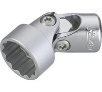 Hazet 880G-Z16 - Llave de vaso con bisagras, doble hexagonal, tamaño 18, 1 unidad cromada pulida, plata, 880G-Z16