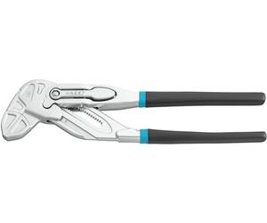 Hazet Alicates llave 762-26, longitud 260 mm, ajuste rápido con función de palanca punta/paso, distancia de bloqueo 2,5 mm, 20 posiciones de bloqueo, patas de los alicates cromadas, tacto ergonómico