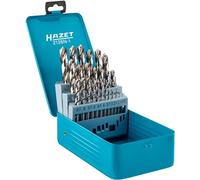 Hazet cassette de brocas helicoidales 2128N-1, Juego de 25 piezas, Para taladradoras y soportes de taladradora con portabrocas de vástago redondo