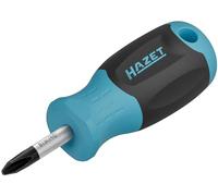 Hazet Destornillador 811K-PH2, PH2 Phillips, hoja redonda corta de 89 mm, mango antideslizante de 3 componentes, transmisión de alta potencia