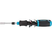 HAZET Destornillador de carraca 810R-3 I, cargador integrado con 12 bits, función de carraca ajustable o uso como destornillador de bit