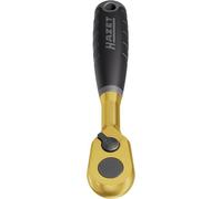 Hazet HiPer 863THP - Carraca reversible (1/4 pulgadas, revestimiento de | Cuadrado de 1/4 pulgadas, longitud 116 mm, 90 dientes, ángulo de accionamiento de 4 grados, recubierto de TiN, peso 98 g