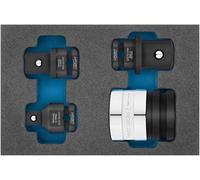 HAZET Juego de adaptadores de cambio rápido de fuerza 1003S/4 de 24 mm a cuadrado de 1/2 pulgadas (12,5 mm)