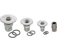 Hazet juego de adaptadores para llaves de carraca de anillo 606/4SPC, con botón de bloqueo, 3 adaptadores para llaves de carraca de anillo, para llaves de carraca