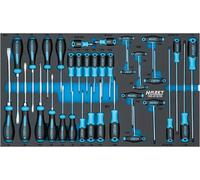 HAZET Juego de destornilladores , 35 piezas 163-619/35, con Phillips PH1-PH3, ranurado, TORX interno T6-T30, destornilladores extra largos y mango en T para trabajos precisos