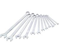 HAZET Juego de llaves combinadas 600LG/12 I Juego de 12 piezas, llave combinada forjada, extra larga I perfil de tracción hexagonal doble, eje con perfil HAZET doble T robusto I cromado
