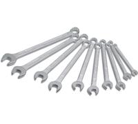 HAZET Juego de llaves combinadas 600SPC/10 I 10 herramientas, salida: hexágono exterior doble, ancho de llave: 8 -19 mm, mango de llave de anillo fino con perfil en T doble extra robusto