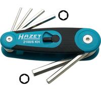 Hazet juego de llaves hexagonales en L 2100/6Kh , perfil de hexágono interior, 6 piezas, tamaños de llave: 2,5,3,4,5,6,8 mm, compacto y fácil de transportar