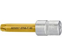 Hazet Kardan Ondas de vaso Torx destornillador, cuadrado hueca 12,5 mm, perfil exterior, longitud total: 103 mm, 1 pieza, CVD de recubrimiento TIN, 2756 de T60