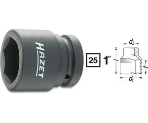 Hazet Kraft Bocas de Llave de Impacto 34mm 1" 25mm Exterior Hexagonal 1100S-34