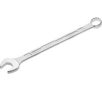 Hazet Llave combinada 600N-30 cromada, Cabeza de llave combinada acodada a 15grados - Salida: hexágono doble externo, ancho de llave: 30 mm, eje con perfil doble T extra robusto
