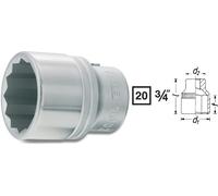 HAZET Llave De Impacto 20Mm 3/4" Exterior Doble Hexagonal 1000AZ-1.3/16